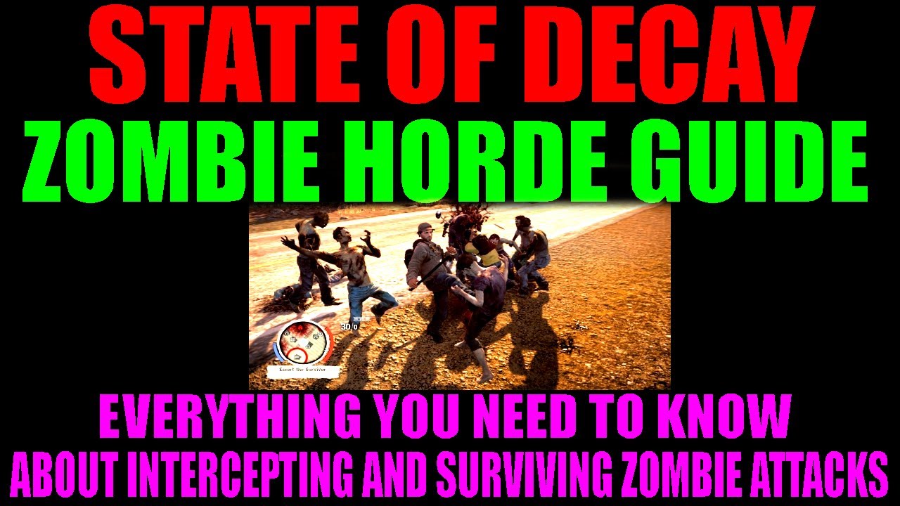 State Of Decay Zombie Horde Guide | How To Intercept Incoming Attacks | Best Zombie Kill Methods