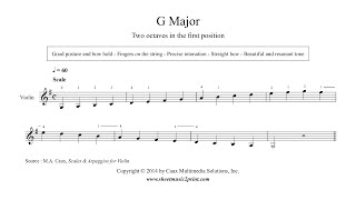 Violin : G Major Scale & Arpeggio - Grade 1