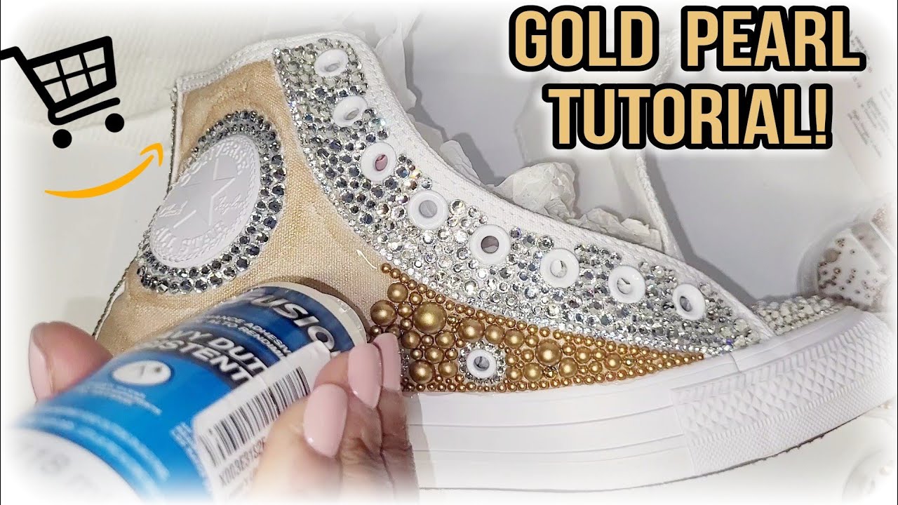 DIY Converse Wedding Shoes: How to Bling Converse with Swarovski Crystals