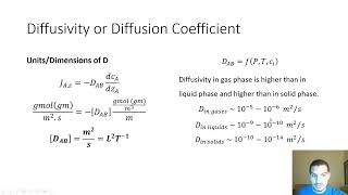 Mass Transfer in Arabic | 10 | Diffusion coefficient