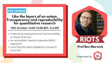 Like the layers of an onion: Transparency and reproducibility for quant research | Prof Ben Marwick