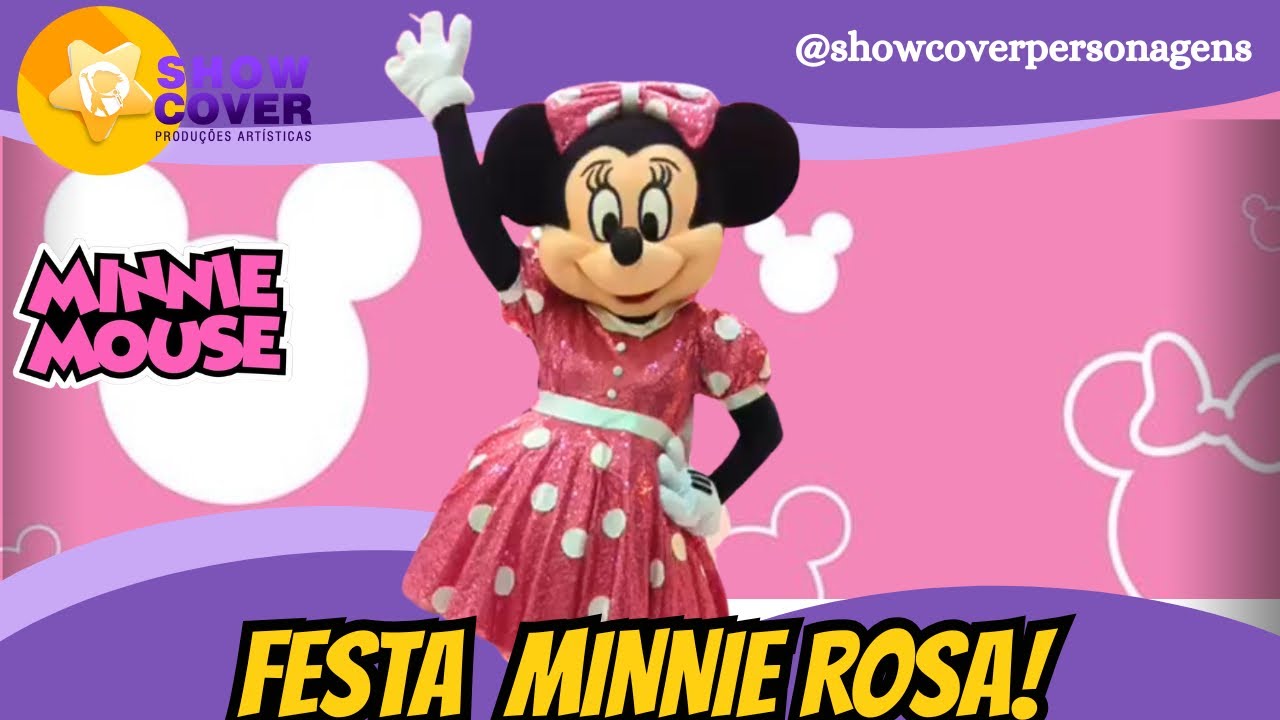 PERSONAGENS VIVOS: MINNIE ROSA ENCANTANDO A FESTA! #personagensvivos #teatroinfantil 