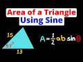 Area of Any Triangle Using Sine | Geometry | Trigonometry | Eat Pi