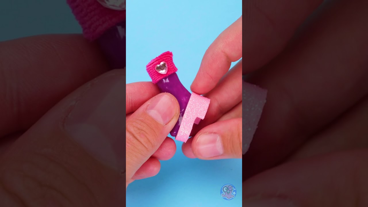 Create Barbie boots 👢🎀 Simple DIY doll shoes