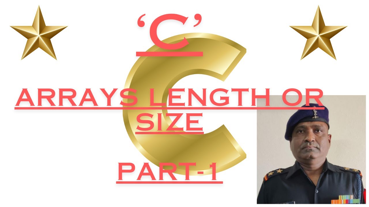 ARRAY LENGTH OR SIZE IN 'C' LANGUAGE - YouTube