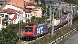 484 019 with freight train of containers running near Monterotondo