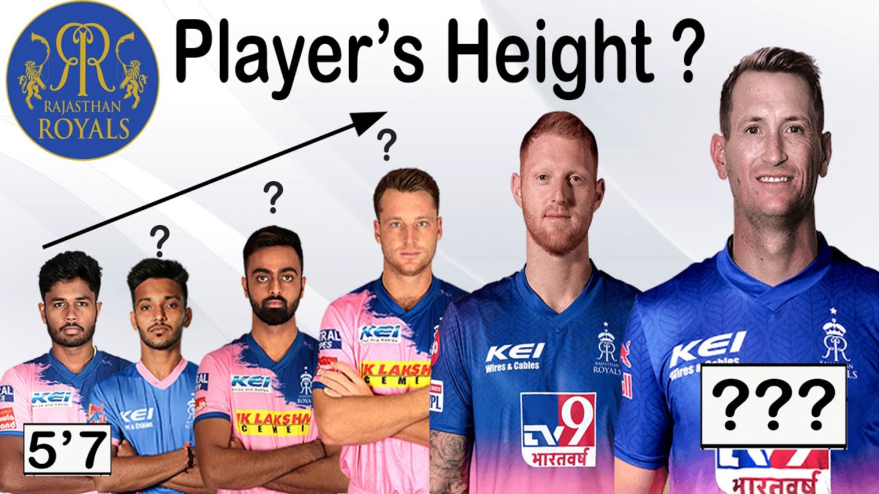 Rajasthan Royals Players Height Comparison | IPL 2021 | RR Players Name, Age, Height |