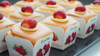 Famous Hokkaido Cupcake Step by Step ❤ 北海道戚风蛋糕详细做法~不塌陷秘诀