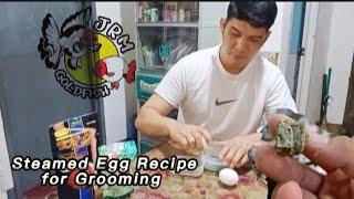 Steamed egg for goldfish #goldfish #hfk #grooming #steamedegg