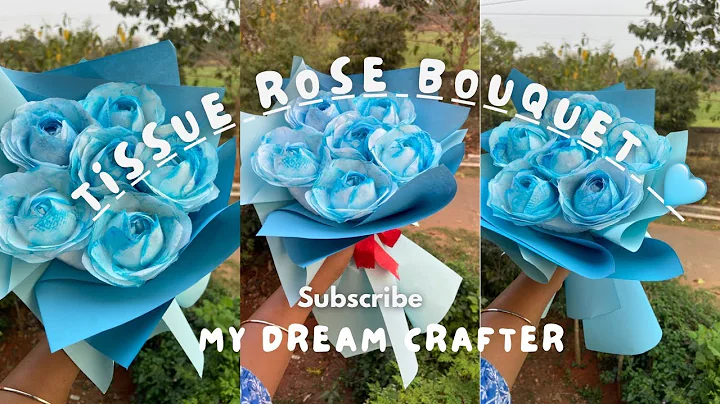 How To Make Bouquet || Tissue Paper Rose Bouquet || My Dream Crafter @Mydreamcrafter