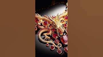 Mặt dây chuyền Rồng vàng Ruby #nhẫn #phale #daychuyen #kimcuongthiennhien #rong