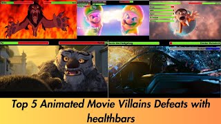 Top 5 Animated Movie Villains Defeats with healthbars by Thomas Barnard the Healthbars Guy 63,153 views 2 months ago 7 minutes, 34 seconds