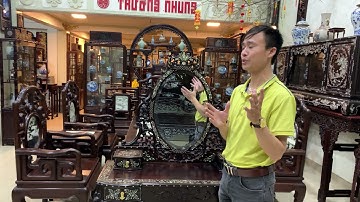 Bàn Phấn Khảm Ốc Đẹp Lối Xưa - BÀN GHẾ PHÒNG KHÁCH ĐẸP NHẤT - Nội Thất Nhà Cổ - Trường Kỷ Xưa Đẹp