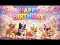 Happy Birthday|Dog Party #happybirthday #digitalart #digitalcard #madefortv