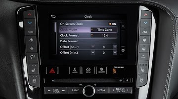 2023 INFINITI QX50 - Setting the Clock