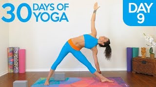 Yoga Basics for Flexibility & Toning ♥ Day 9 Triangle Pose, Relaxing Class | 30 Days of Yoga screenshot 5