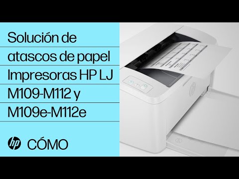 Solución de atascos de papel | Impresoras HP LaserJet M109-M112 y M109e-M112e | HP Support