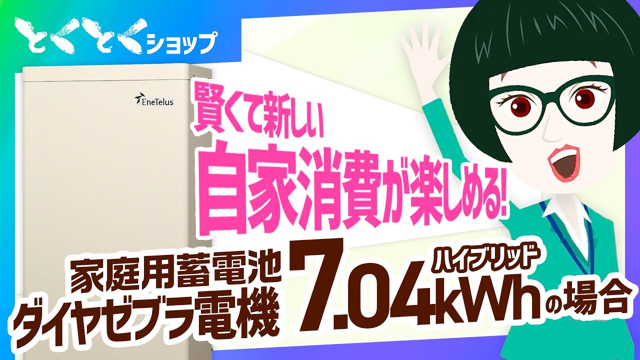 蓄電池｜ダイヤゼブラハイブリッド型7.04Kwh】賢くて新しい自家消費が