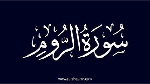 سورة الروم من اية27 الى 41