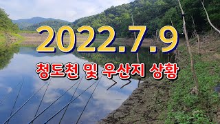 2022.7.9청도천 유등보,칠성보,각남보,우산지 상황