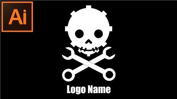 Adobe Illustrator CC - Tutorial  How to Make a Skull Logo