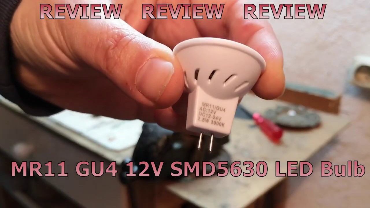 Legeme sweater kode Review MR11 GU4 12V SMD5630 LED Bulb Lamp 20W Halogen - YouTube