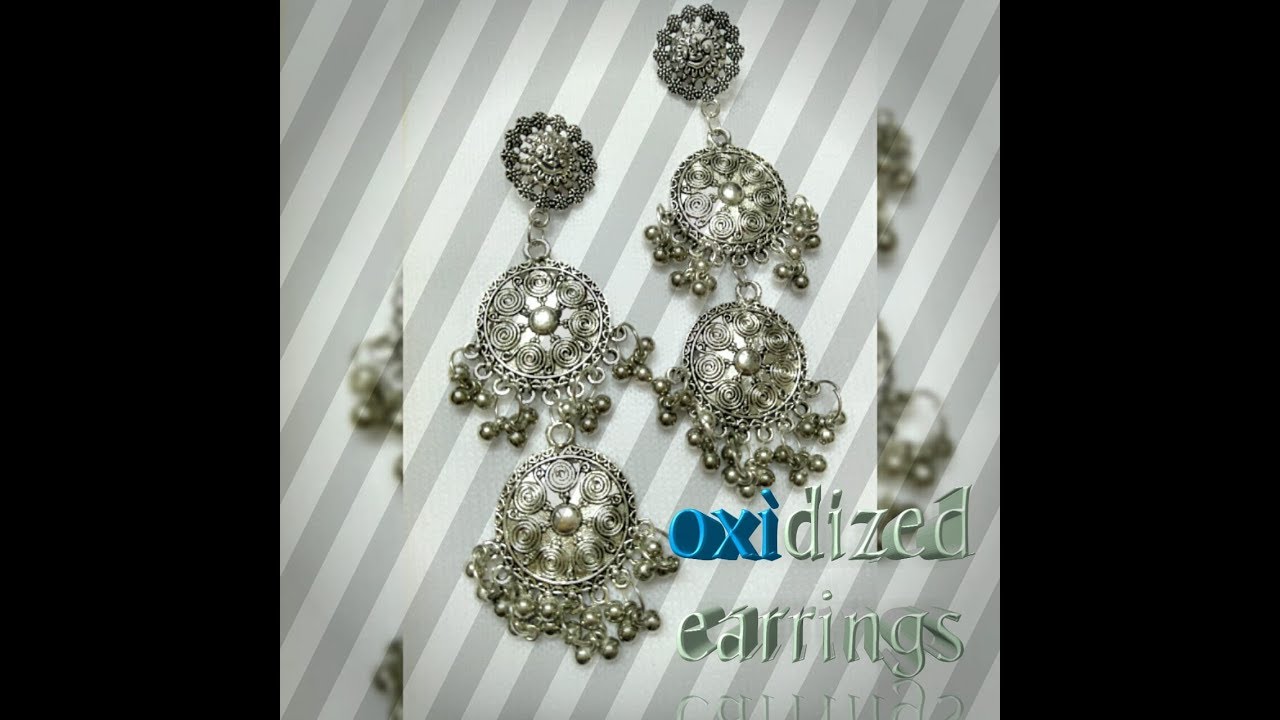 DIY Tutorial|| How to make long oxidized earrings at home