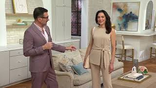BEAUTIFUL by Lawrence Zarian The Linda Sleeveless Tie- Waist Tunic on QVC