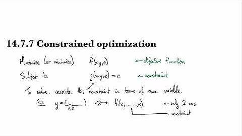 14.7.7 Constrained optimization