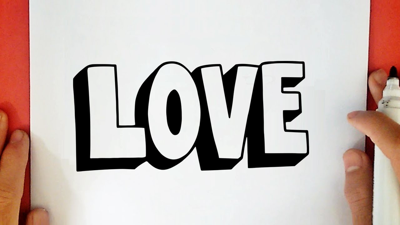 How To Draw Love In 3d Youtube