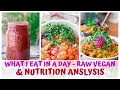 WHAT I EAT IN A DAY • RAW FOOD VEGAN + NUTRITION ANALYSIS