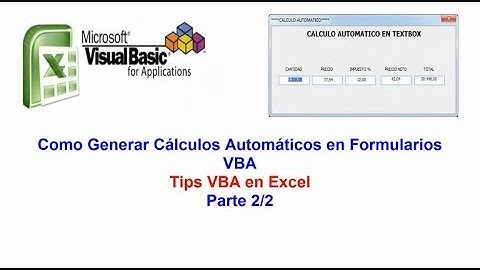 Como Generar Cálculos Automáticos en formulario 2/2