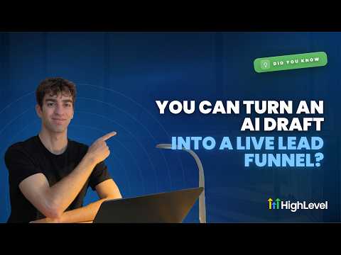 Did You Know You Can Turn an AI Draft into a Live Lead Funnel?