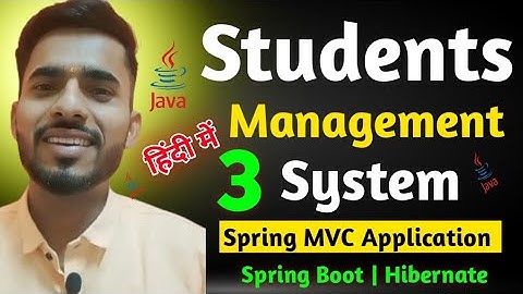 Student Management System | Spring MVC | Spring Boot | Full Stack Project | #3