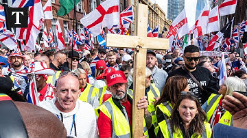 Thousands of Anti-Migrant Protesters join Tommy Robinson in London