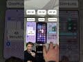 iphone vs oneplus vs samsung speed charging challenge #iphone #samsung #oneplus #charging #tech