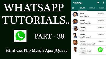 WhatsApp Tutorial Part-38: Fetch User Settings AJAX PHP MYSQLI for Android mobile, Tablet and Web.