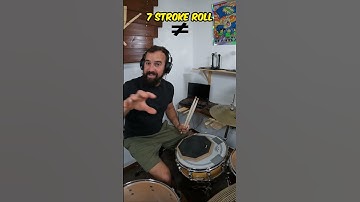 🎶 SEVEN STROKE ROLL drum rudiment tutorial.  Beginner Drum Lesson #shorts #drumlessons #rudiments