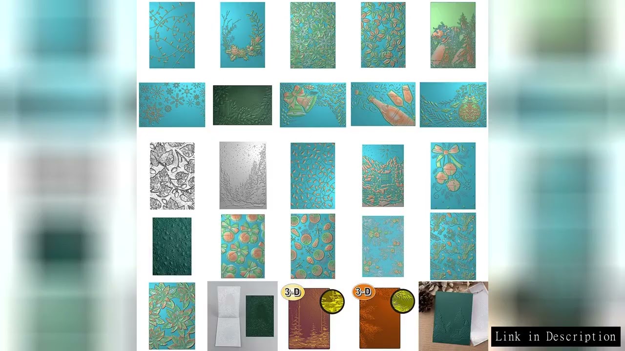 1pc Christmas Theme 3D Embossing Folder Jingle Bells/Holly Plant/snow Natural Scenery Design for DIY