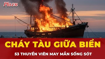 Tàu câu mực bốc cháy trên vùng biển Trường Sa, 53 ngư dân thoát nạn | Tin nhanh