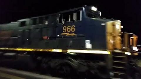 [CSX]966 ES44AH & AC44CW Leads V681-28 Through Fayetteville NC With CSX Hoppers & 50 Cars