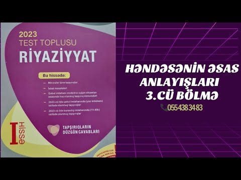 Qonşu və qarşılıqlı bucaqlar | həndəsənin əsas anlayışları | 2023 dim test toplusu