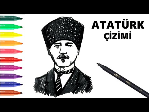 Kolay Atatürk Portre Çizimi I Mustafa Kemal Atatürk Nasıl Çizilir?