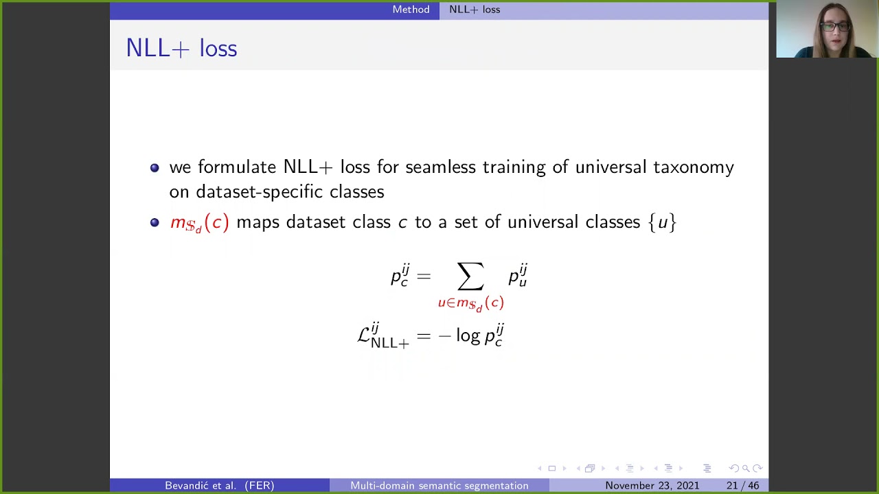 Multi-domain semantic segmentation with overlapping labels