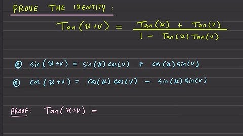 Proving Trigonometric Identity | Sum of Two Angles for Tangent