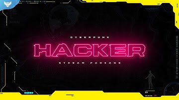 Hacker | Cyberpunk Stream Overlay Package | by Streamspell