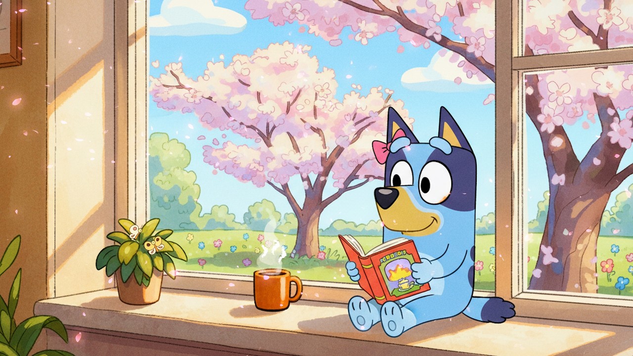 Bluey’s Cozy Spring Window 🌸📖 Soft Lofi Beats for Study, Relax & Calm ...