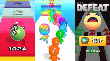 Live : Ball Run INFINITY vs Merge Number Run Master vs Man Runner 2048 Satisfying Gameplay 👌 👍