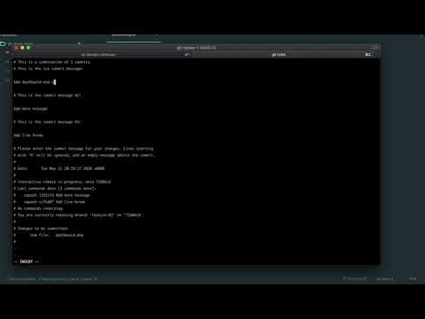 How to git squash via command line