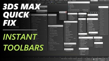 How to Create Instant Toolbars from Menus in 3ds Max